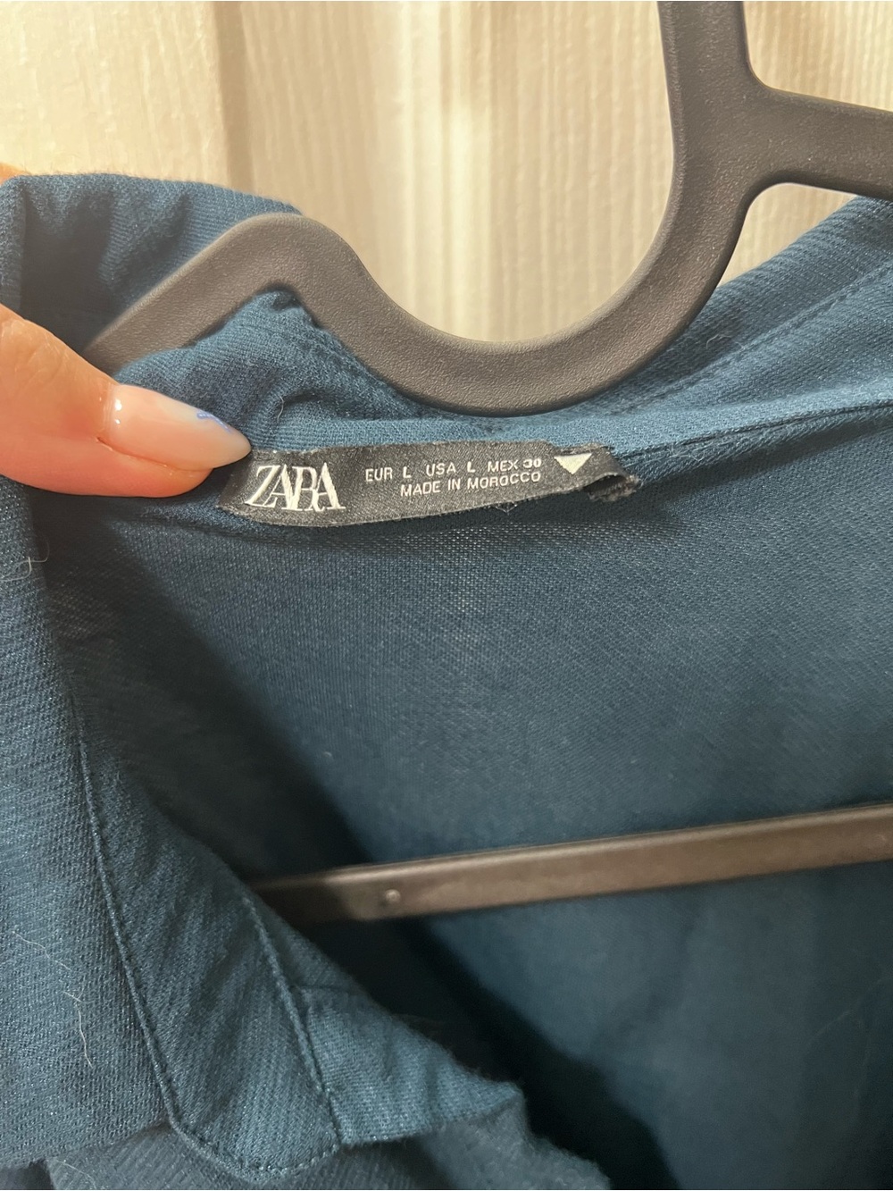 Zara Teal Ruched Drawstring Top - Picture 2 of 2